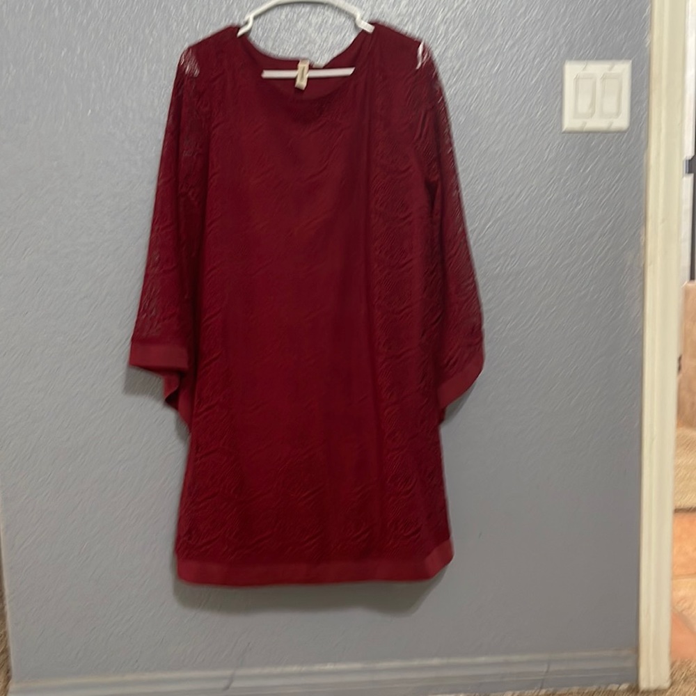 Red knee length dress